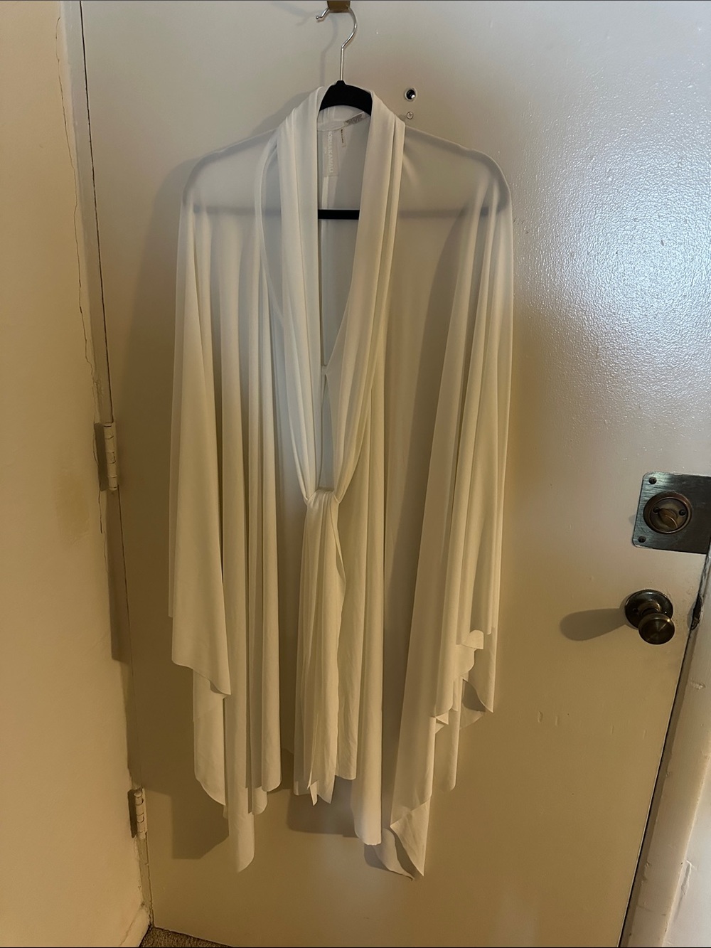 Norma Kamali Shawl Wrap Wide collar Panel Frames the Neck  M/38